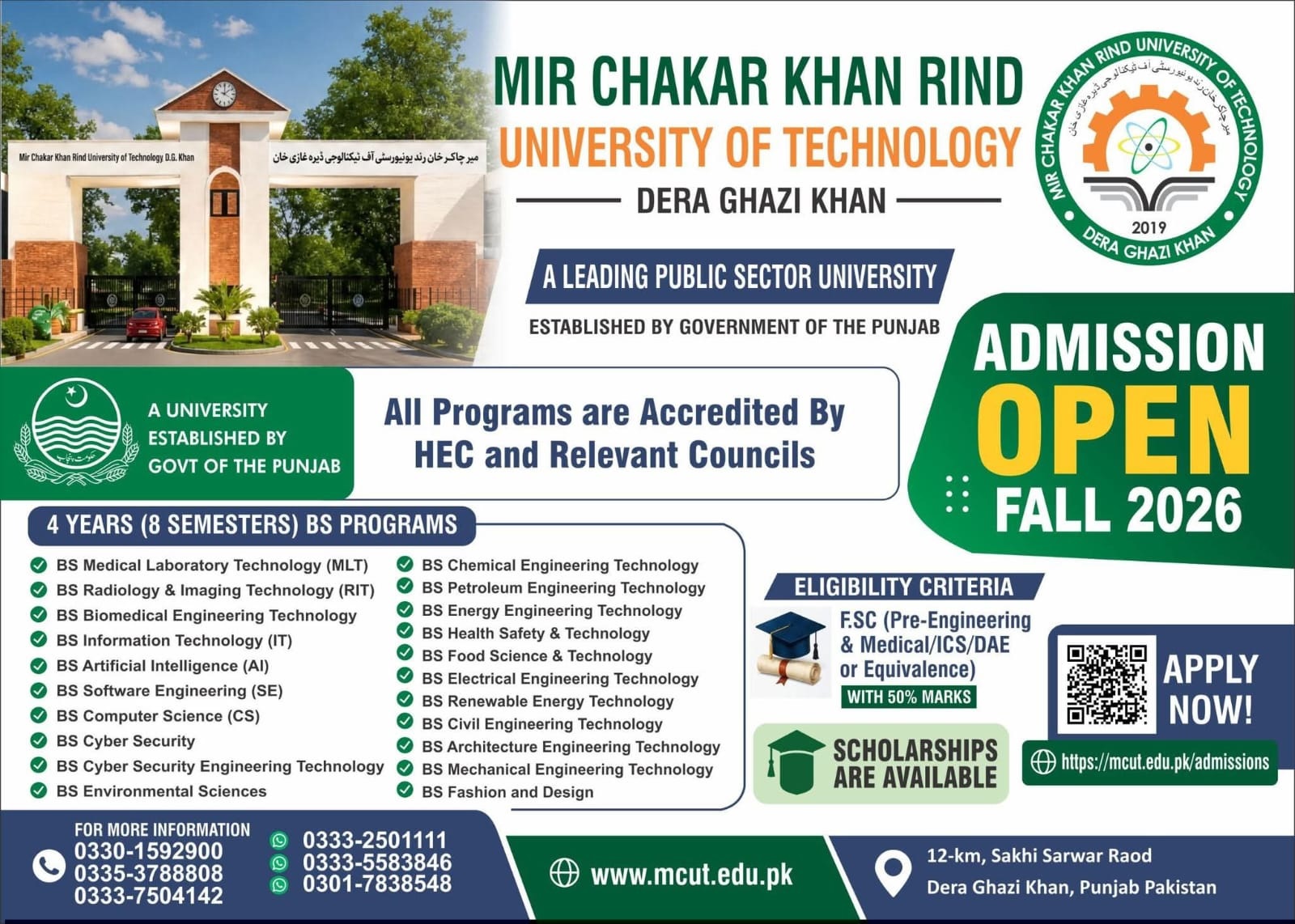 Admission Open 2026